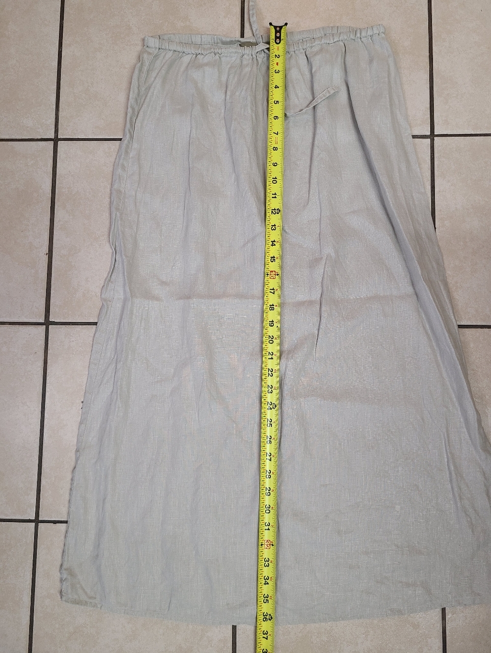 Y2k J.Crew Beige Linen Skirt Size M - Picture 3 of 7